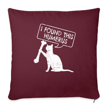 Lustige Anatomie Katze Humerus - Sofakissenbezug 45 x 45 cm - Burgunderrot - Vorne