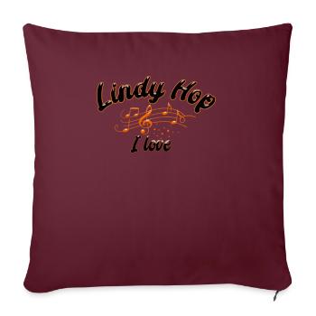 I Love Lindy Hop - Sofakissenbezug 45 x 45 cm - Burgunderrot - Vorne