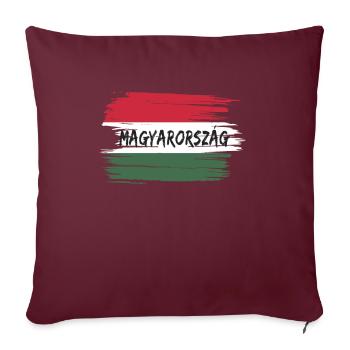 Drapeau Magyarorszag Hongrie - Housse de coussin décorative 45 x 45 cm - bordeaux - Devant
