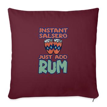 Instant Salsero Salsa Dancer danseur de salsa - Housse de coussin décorative 45 x 45 cm - bordeaux - Devant