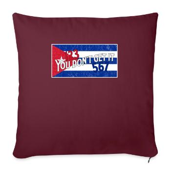 Salsa 123 567 Kuba Flagge - Sofakissenbezug 45 x 45 cm - Burgunderrot - Vorne