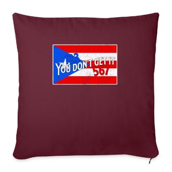 Puerto Rico Flagge 123 576 Salsa - Sofakissenbezug 45 x 45 cm - Burgunderrot - Vorne