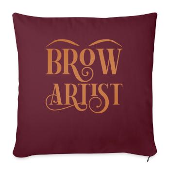 Brow Artist - Sofakissenbezug 45 x 45 cm - Burgunderrot - Vorne