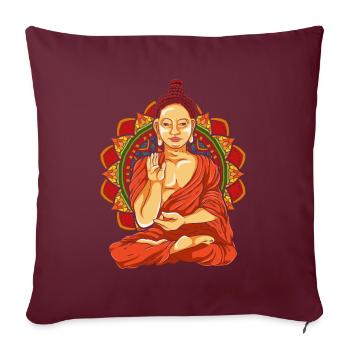Yoga Meditation Buddhismis Mandala Buddha - Sofakissenbezug 45 x 45 cm - Burgunderrot - Vorne