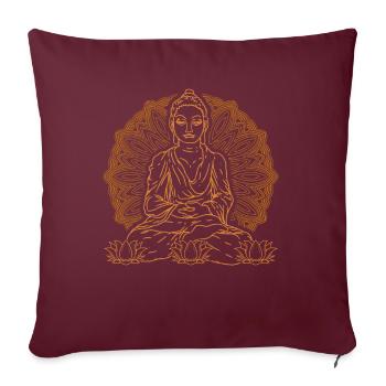 Buddhismus Geschenk Spiritualität Yoga Buddha - Sofakissenbezug 45 x 45 cm - Burgunderrot - Vorne