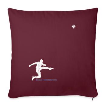 Fussball Bosnien und Herzegowina Bosna Fudbal - Sofakissenbezug 45 x 45 cm - Burgunderrot - Vorne