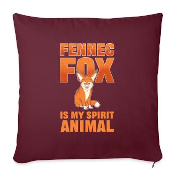 Fennec Fox Is My Spirit Animal - Sofakissenbezug 45 x 45 cm - Burgunderrot - Vorne