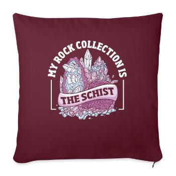 Géologie Géologie Géologue Recherche sur les terres fossiles - Housse de coussin décorative 45 x 45 cm - bordeaux - Devant