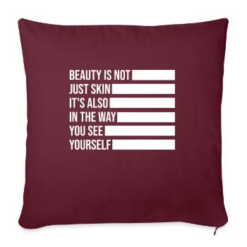 Beauté naturelle Pas de graisse buccale Romover Citation - Housse de coussin décorative 45 x 45 cm - bordeaux - Devant