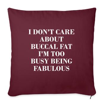 Beauté naturelle Pas de graisse buccale Romover Citation - Housse de coussin décorative 45 x 45 cm - bordeaux - Devant
