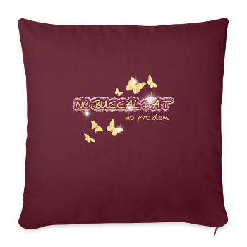 No Buccal Fat No Problem - Sofakissenbezug 45 x 45 cm - Burgunderrot - Vorne
