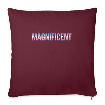 Magnifique dans les couleurs de Trans - Housse de coussin décorative 45 x 45 cm - bordeaux - Devant