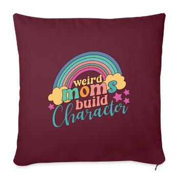 #MOMLIFE Mama Design Mutterherz Mutterlieb - Housse de coussin décorative 45 x 45 cm - bordeaux - Devant