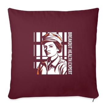 Infirmière spécialisée en services correctionnels en santé - Housse de coussin décorative 45 x 45 cm - bordeaux - Devant
