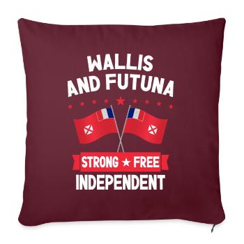 Wallis und Futuna - Sofakissenbezug 45 x 45 cm - Burgunderrot - Vorne