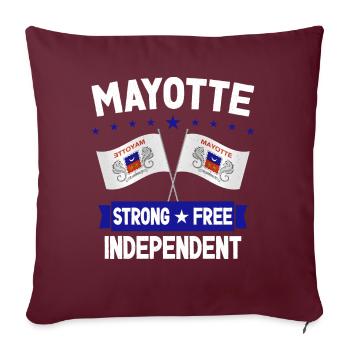 Mayotte - Housse de coussin décorative 45 x 45 cm - bordeaux - Devant