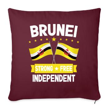 Brunei - Housse de coussin décorative 45 x 45 cm - bordeaux - Devant