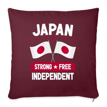 Japan - Sofakissenbezug 45 x 45 cm - Burgunderrot - Vorne