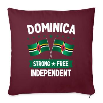 Dominique - Housse de coussin décorative 45 x 45 cm - bordeaux - Devant