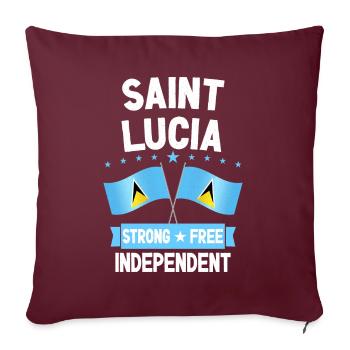 Sainte-Lucie - Housse de coussin décorative 45 x 45 cm - bordeaux - Devant