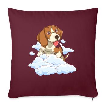 Pet Dog Owner Clouds Dogs Gift Beagle - Housse de coussin décorative 45 x 45 cm - bordeaux - Devant