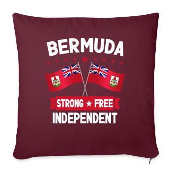 Bermuda - Sofakissenbezug 45 x 45 cm - Burgunderrot - Vorne