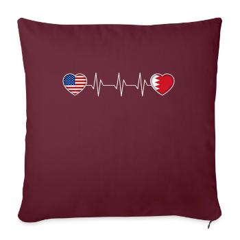 Bahreïn - Housse de coussin décorative 45 x 45 cm - bordeaux - Devant