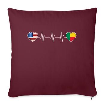 Bermudes - Housse de coussin décorative 45 x 45 cm - bordeaux - Devant