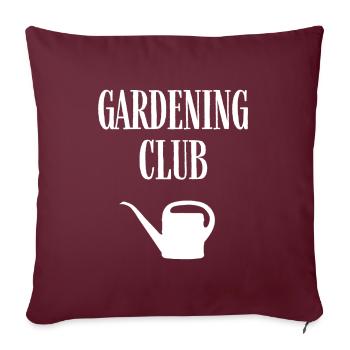 Club de jardinage - Housse de coussin décorative 45 x 45 cm - bordeaux - Devant