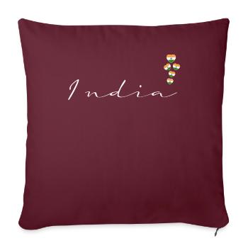 Indien - Sofakissenbezug 45 x 45 cm - Burgunderrot - Vorne