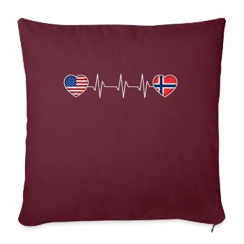 Norvège - Housse de coussin décorative 45 x 45 cm - bordeaux - Devant