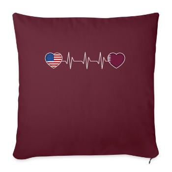 Qatar - Housse de coussin décorative 45 x 45 cm - bordeaux - Devant