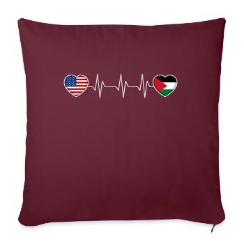 Palestine - Housse de coussin décorative 45 x 45 cm - bordeaux - Devant