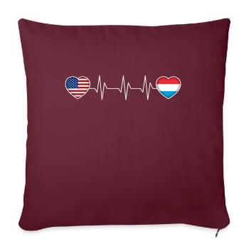 Luxembourg - Housse de coussin décorative 45 x 45 cm - bordeaux - Devant