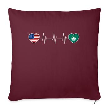Macao - Housse de coussin décorative 45 x 45 cm - bordeaux - Devant