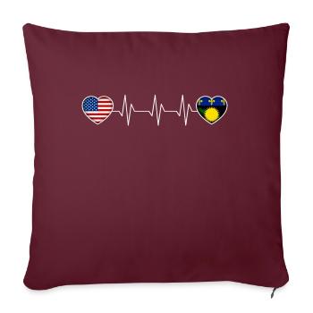 Guadeloupe - Housse de coussin décorative 45 x 45 cm - bordeaux - Devant