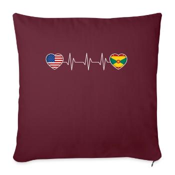 Grenade - Housse de coussin décorative 45 x 45 cm - bordeaux - Devant