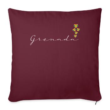 Grenade - Housse de coussin décorative 45 x 45 cm - bordeaux - Devant
