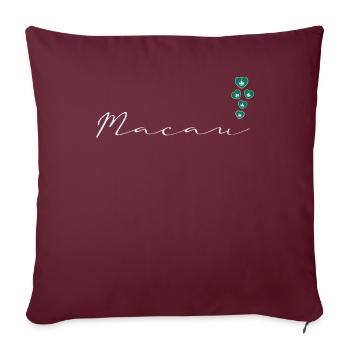 Macao - Housse de coussin décorative 45 x 45 cm - bordeaux - Devant