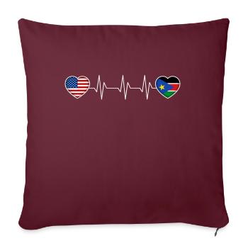Sud Soudan - Housse de coussin décorative 45 x 45 cm - bordeaux - Devant