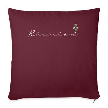 Réunion - Housse de coussin décorative 45 x 45 cm - bordeaux - Devant