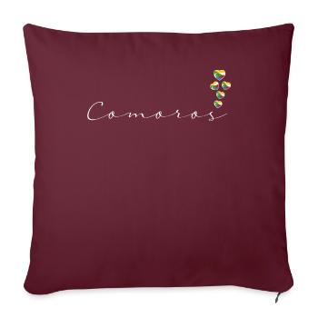 Comores - Housse de coussin décorative 45 x 45 cm - bordeaux - Devant