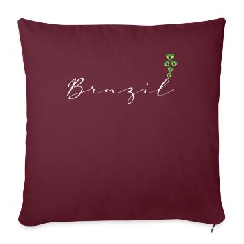 Brasilien - Sofakissenbezug 45 x 45 cm - Burgunderrot - Vorne