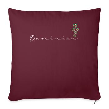 Dominique - Housse de coussin décorative 45 x 45 cm - bordeaux - Devant