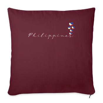 Philippinen - Sofakissenbezug 45 x 45 cm - Burgunderrot - Vorne