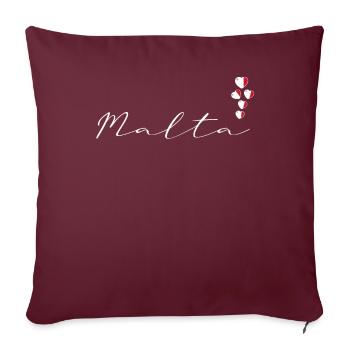 Malte - Housse de coussin décorative 45 x 45 cm - bordeaux - Devant