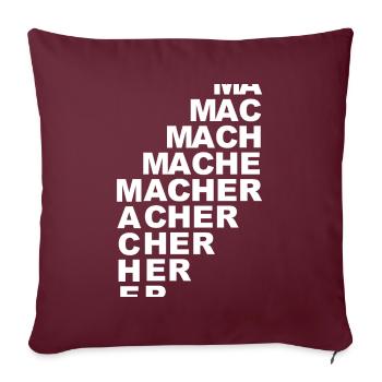 macher - Sofakissenbezug 45 x 45 cm - Burgunderrot - Vorne