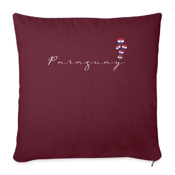 Paraguay - Housse de coussin décorative 45 x 45 cm - bordeaux - Devant