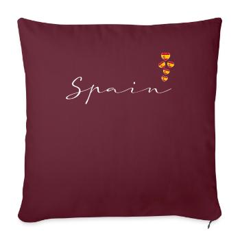 Spanien - Sofakissenbezug 45 x 45 cm - Burgunderrot - Vorne