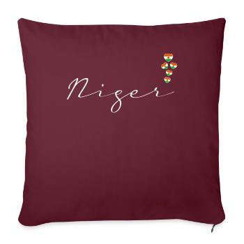 Nouvelle-Zélande - Housse de coussin décorative 45 x 45 cm - bordeaux - Devant